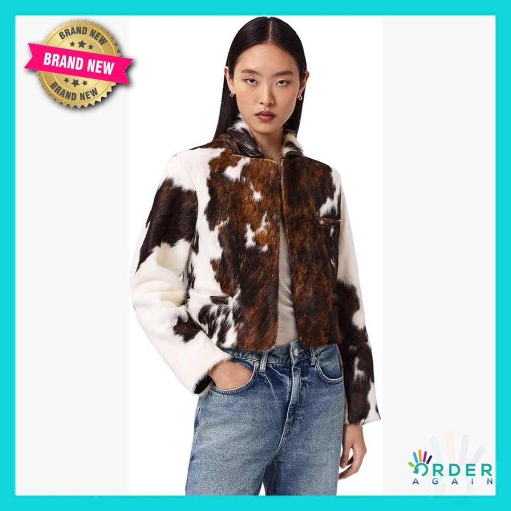 Leather Blazer Notch Collar Zipper Closure Regular Fit Chic Outerwear